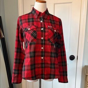 DIXXON Red and Black Plaid Button Down Shirt